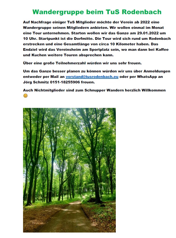 Read more about the article Wandergruppe beim TuS