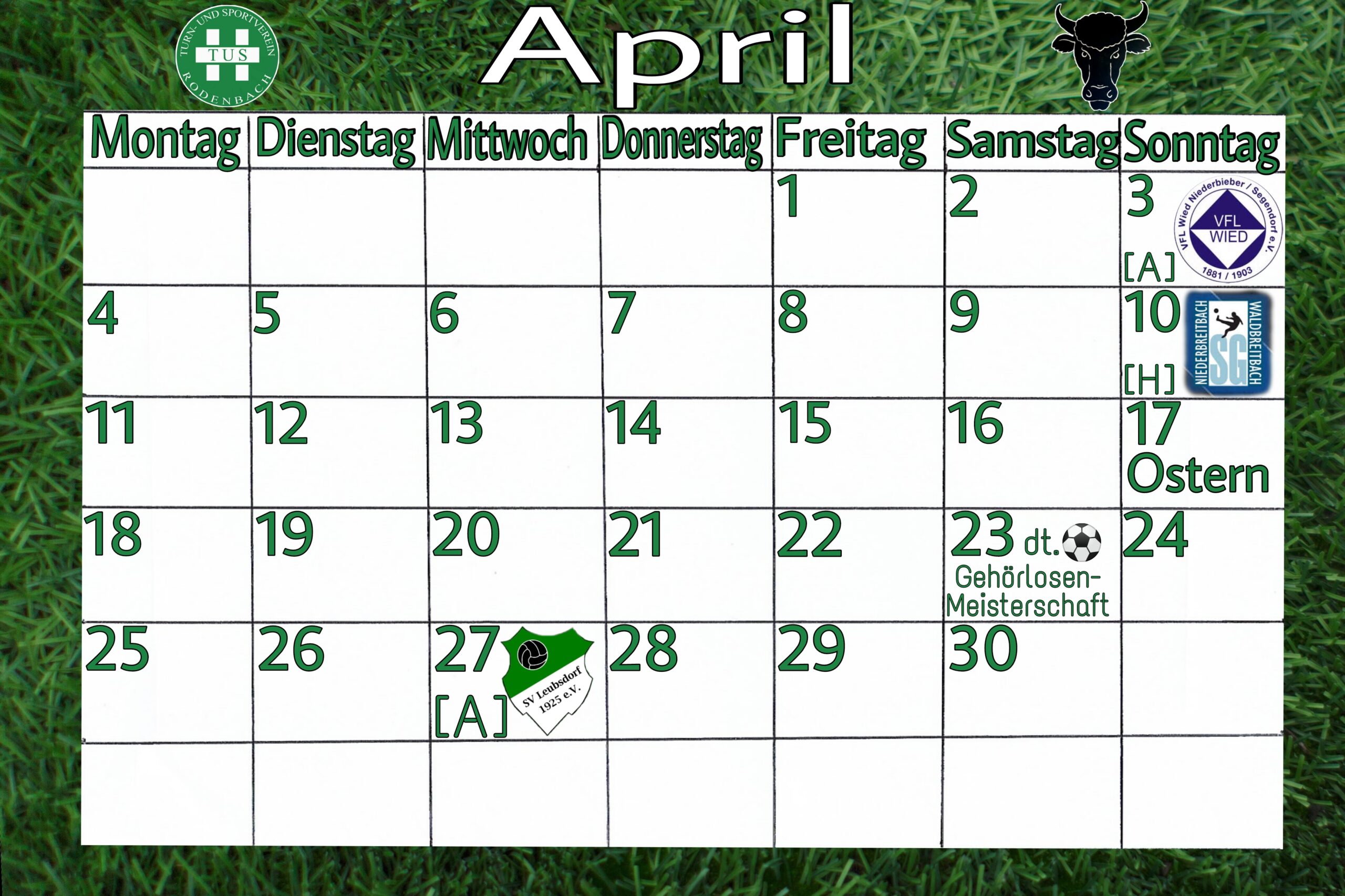 You are currently viewing Hier unser Programm für den April ⚽