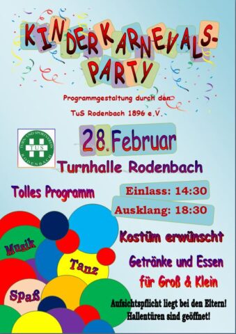 Read more about the article Kinderkarneval am 28.02.2025