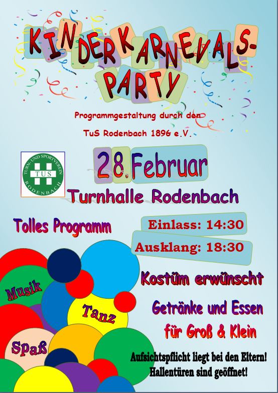 Read more about the article Kinderkarneval am 28.02.2025